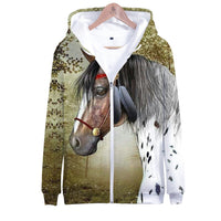 Warrior Horse Native American All Over Hoodie LT10 - Wonder Print Shop