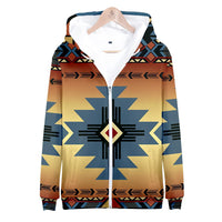 Blue Pearl Pattern Native American All Over Hoodie LT10 - Wonder Print Shop