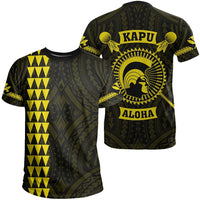 Hawaii Kakau King Kamehameha Polynesian T Shirt Kapu Aloha Yellow - Wonder Print Shop