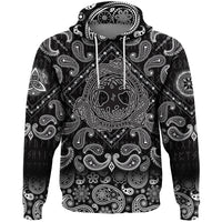 Viking Hoodie Yggdrasil Scandinavian The Tree Yggdrasil In Nordic Pattern with Bandana Paisley Style RLT12 - Wonder Print Shop