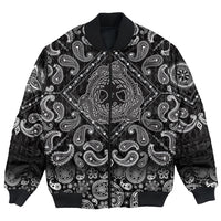 Viking Bomber Jacket Yggdrasil Scandinavian The Tree Yggdrasil In Nordic Pattern with Bandana Paisley Style RLT12 - Wonder Print Shop