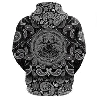 Viking Hoodie Yggdrasil Tree Of Life Celtic with Bandana Paisley Style RLT12 - Wonder Print Shop