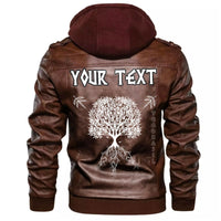 (Custom) Wonder Print Shop - Yggdrasil World Tree From Scandinavian Mythology Leather Jacket RLT12 - Wonder Print Shop