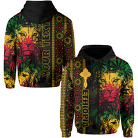 Custom Ethiopia Lion Reggae Hoodie Ethiopian Cross LT13 - Wonder Print Shop