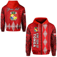 Custom Kingdom of Tonga Zip Hoodie 2021 Tonga National Day LT13 - Wonder Print Shop
