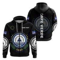 Custom Cape Verde Zip Hoodie Coat Of Arms LT13 - Wonder Print Shop