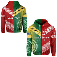 Custom Australia and Tonga Zip Hoodie Version Special LT13 - Wonder Print Shop