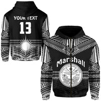 Custom Marshall Islands Zip Hoodie Best Tattoo Version Black LT13 - Wonder Print Shop