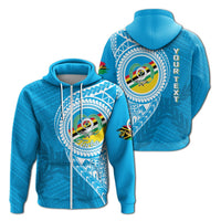 Custom Vanuatu Torba Province Zip Up Hoodie Torba Emblem - Wonder Print Shop