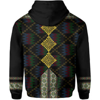Eritrea Tilet Pattern Hoodie Eritrean Cross Black - Wonder Print Shop