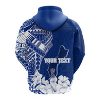 Custom Guam Tribal Latte Stone Hoodie Mix Hibiscus - Wonder Print Shop