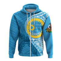 Custom Vanuatu Sanma Province Zip Up Hoodie Sanma Emblem - Wonder Print Shop