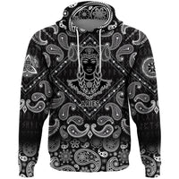 Viking Hoodie Zodiac Sign Aries Fantastic Princess Animation Portrait with Bandana Paisley Style RLT12 - Wonder Print Shop