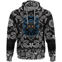 Viking Hoodie Zombie With Ornament Background with Bandana Paisley Style RLT12 - Wonder Print Shop