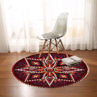 naumaddic-arts-red-cross-rosette-native-american-design-round-carpet