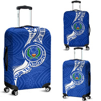 (Custom Personalised) Pohnpei Luggage Covers - Micronesia Pride Blue LT12 - Wonder Print Shop