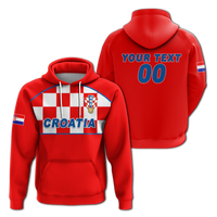 Custom Croatia Hoodie Football 2022 Checkerboard LT12 - Wonder Print Shop