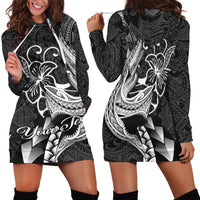 Custom Personalised Polynesian Shark Tattoo Hawaii Tribal Hoodie Dress LT12 - Wonder Print Shop