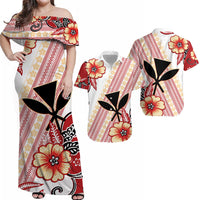 Hawaii Matching Hawaiian Shirt And Dress Kakau Tribal Red Batik Floral Ver.02 LT13 - Wonder Print Shop