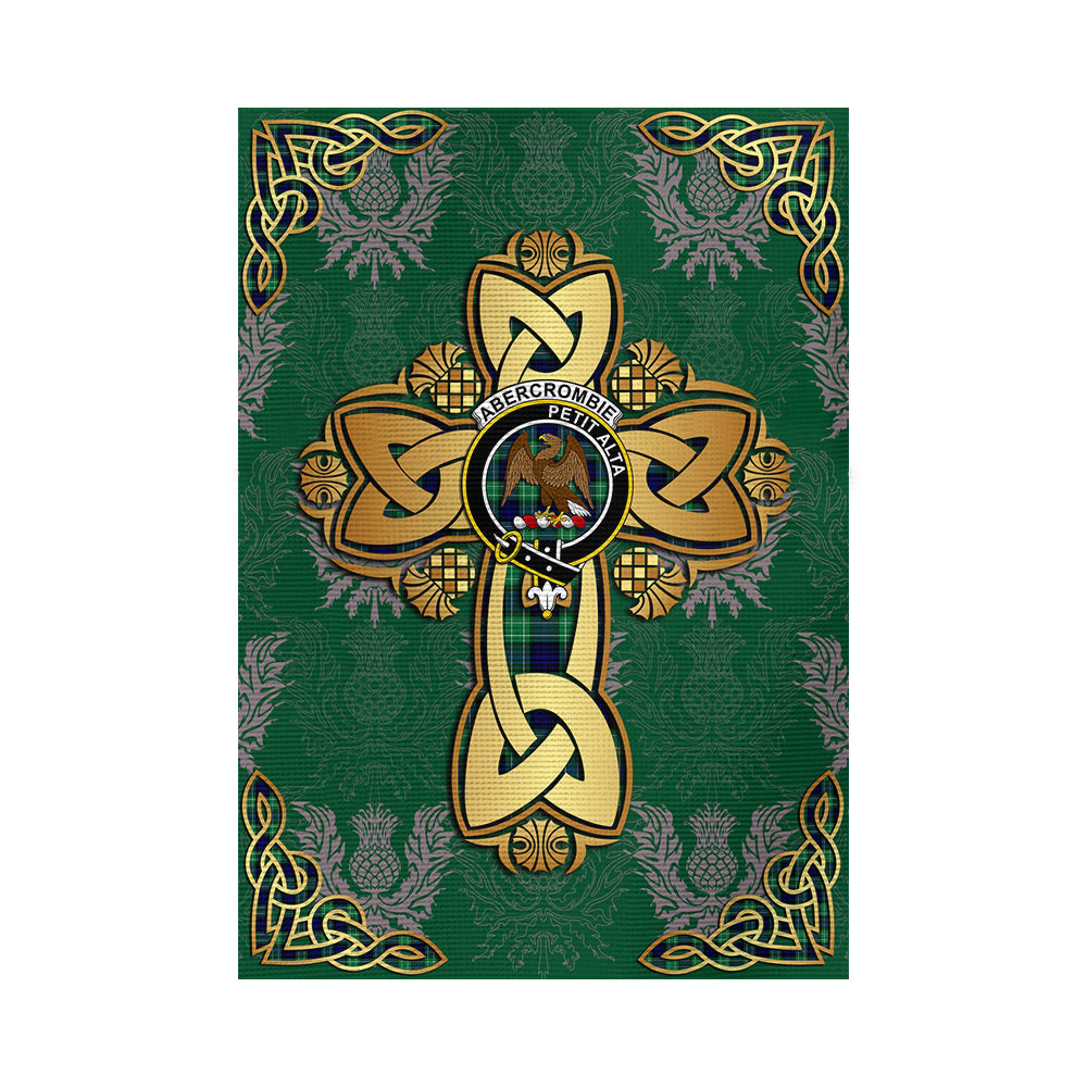scottish-abercrombie-clan-crest-tartan-golden-celtic-thistle-garden-flag