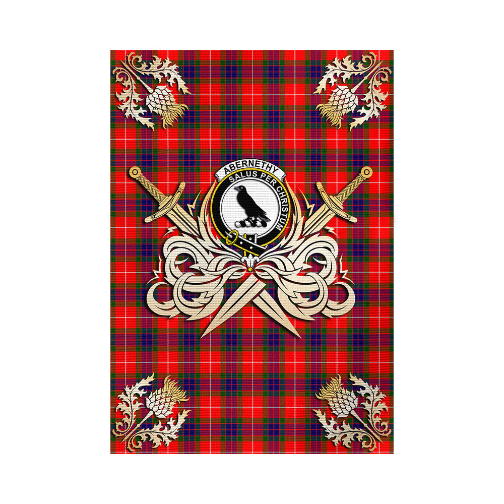 scottish-abernethy-clan-crest-courage-sword-tartan-garden-flag