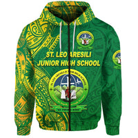 St. Leo Aresili Junior High School Zip Hoodie Original Style LT8 - Wonder Print Shop