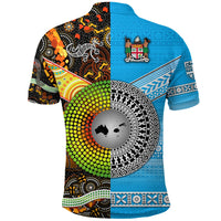 Australia Aboriginal And Fiji Tapa Polo Shirt Together LT8 - Wonder Print Shop