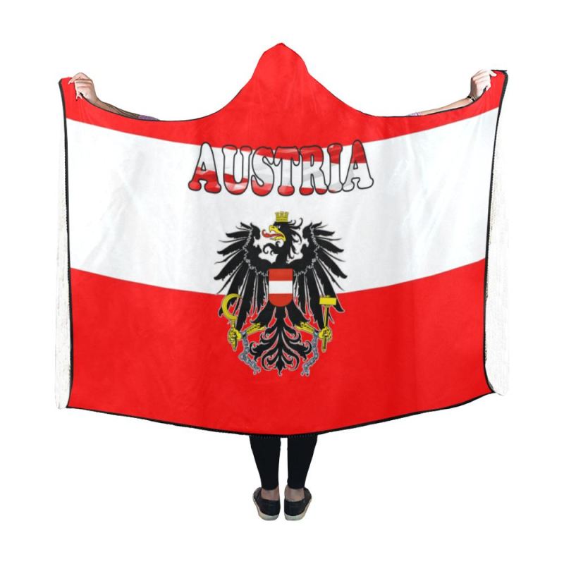 austria-flag-coat-of-arm-hooded-blanket