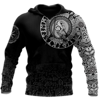 Viking Clothing Viking Raven Special Tattoo Hoodie RLT12 - Wonder Print Shop