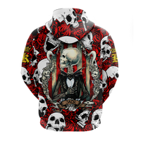 Skull Rose King - Death Cannot Divide Us Hoodie - LT2 - Wonder Print Shop