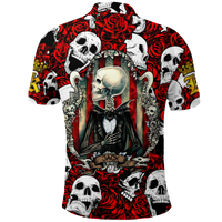 Skull Rose King Death Cannot Divide Us Polo Shirt LT2 - Wonder Print Shop