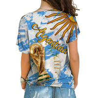 Argentina Football World Cup 2022 Cross Shoulder Shirt - LT2