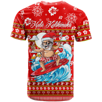 Hawaii Christmas Santas Surf Mele Kalikimaka T Shirt LT2 - Wonder Print Shop