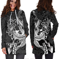 Custom Personalised Polynesian Shark Tattoo Hawaii Tribal Hoodie Dress LT12 - Wonder Print Shop