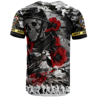 Skull Camo U.S Army Undying Love For The Motherland T Shirt LT2 - Wonder Print Shop