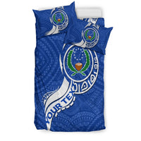 (Custom Personalised) Pohnpei Bedding Set - Micronesia Pride Blue LT12 - Wonder Print Shop