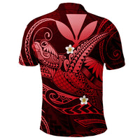 Hawaii Turtle Polynesian Polo Shirt Nane Style Red LT6 - Wonder Print Shop