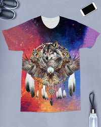 Native American Wolf Owl Eagle Dreamcatcher All over T Shirt LT10 - Wonder Print Shop