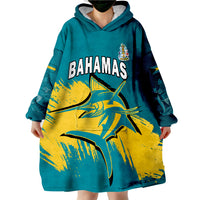 Bahamas Blue Marlin With Bahamian Coat Of Arms Wearable Blanket Hoodie - Wonder Print Shop