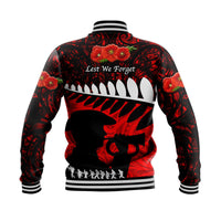 New Zealand Maori ANZAC Baseball Jacket Remembrance Soldier Red LT8 - Wonder Print Shop