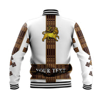 (Custom Personalised) Ethiopia Baseball Jacket Ethiopian Lion Of Judah Tibeb Vibes NO.1 Ver - White LT8 - Wonder Print Shop