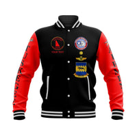 (Custom Personalised) Tuskegee Airmen Motorcycle Club Baseball Jacket TAMC Spit Fire Unique Style - Black Red LT8 - Wonder Print Shop