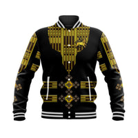 (Custom Personalised) Ethiopia Baseball Jacket Ethiopian Lion Of Judah Tibeb Vibes - Black LT8 - Wonder Print Shop