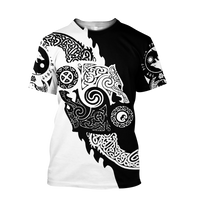Viking Clothing Viking Hati and Skoll 3D T Shirt RLT12 - Wonder Print Shop