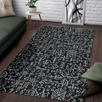 Viking Area Rug Futhark Norse Runes Scandinavian Viking Pattern Print Area Rug RLT12 - Wonder Print Shop