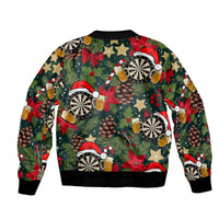 Darts Christmas Patterns Bomber Jacket No.2 LT6 - Wonder Print Shop