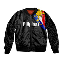 Pilipinas Bomber Jacket Simple Style- Black LT6 - Wonder Print Shop
