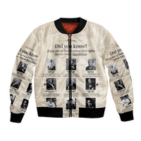 Civil Rights Leaders Bomber Jacket Did You Know History Vibes LT8 - Wonder Print Shop