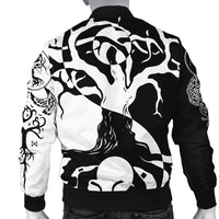Viking Bomber Jacket Ying Yang Celtic Tree RLT12 - Wonder Print Shop
