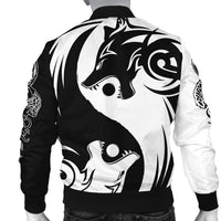 Viking Bomber Jacket Ying Yang Wolf A21 RLT12 - Wonder Print Shop